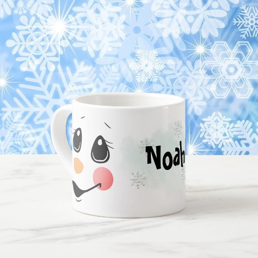Snowman Little Cocoa Winter Cup Add NAME Espresso Kop
