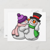 Snowman Love Briefkaart (Voorkant / Achterkant)