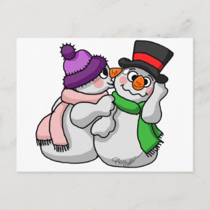 Snowman Love Briefkaart
