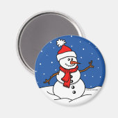 Snowman Magnet Magneet (Voorkant / Achterkant)