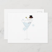 Snowman Martini Briefkaart (Voorkant / Achterkant)