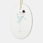 Snowman Martini Keramisch Ornament (Links)