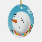 Snowman Masterstuk kerstversiering Keramisch Ornament (Rechts)