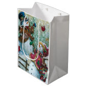 snowman medium cadeauzakje (Voorkant Gekanteld)