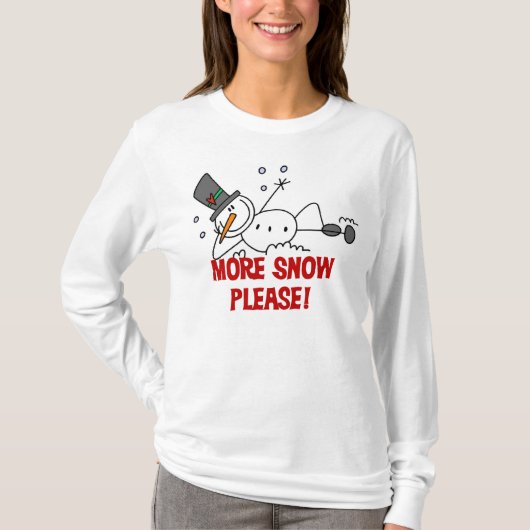 Snowman Meer sneeuw alsjeblieft T-shirt (Voorkant)