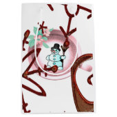 Snowman Merry Christmas Gift Bags Medium Cadeauzakje (Voorkant)