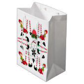 Snowman Merry Christmas Gift Bags Medium Cadeauzakje (Voorkant Gekanteld)