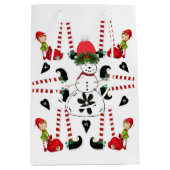Snowman Merry Christmas Gift Bags Medium Cadeauzakje (Voorkant)