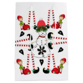Snowman Merry Christmas Gift Bags Medium Cadeauzakje (Achterkant)