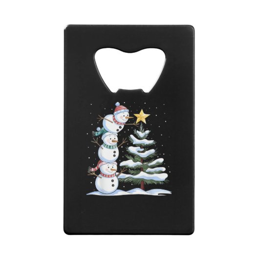 Snowman Merry Christmas Santa Claus Tree Snow Fami (Devant)