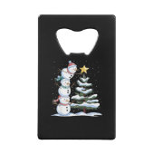 Snowman Merry Christmas Santa Claus Tree Snow Fami (Dos)