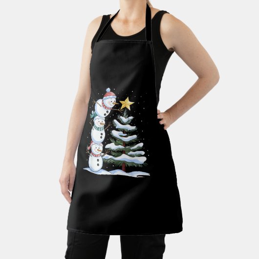 Snowman Merry Christmas Santa Claus Tree Snow Fami Schort (Insitu)