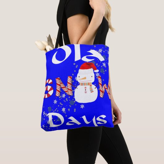 Snowman Merry Kerstmis Canvas tas Snowdays (Dichtbij)