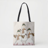 Snowman Merry Kerstmis Canvas tassen (Voorkant)