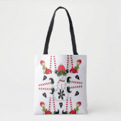 Snowman Merry Kerstmis Canvas tassen Elf (Voorkant)