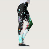 Snowman "Merry Kerstmis" gepersonaliseerd Leggings (Rechts)