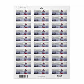 Snowman Merry Xmas Envelope Adres Sticker (Full Sheet)