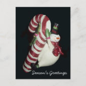 Snowman met Briefkaart van snoepriet (Voorkant)