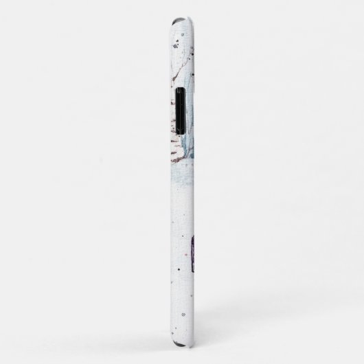 Snowman met cadeaus in Waterverf Case-Mate iPhone Case (Achterkant/rechts)