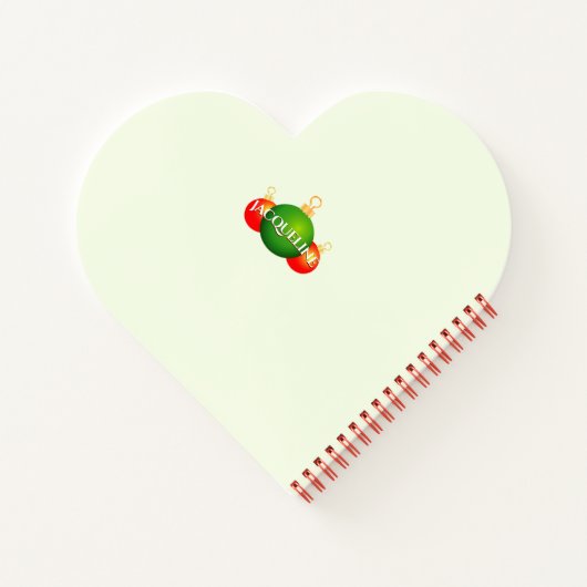 Snowman met Holly Berries en JOUW NAAM over Groen Notitieboek (Achterkant)