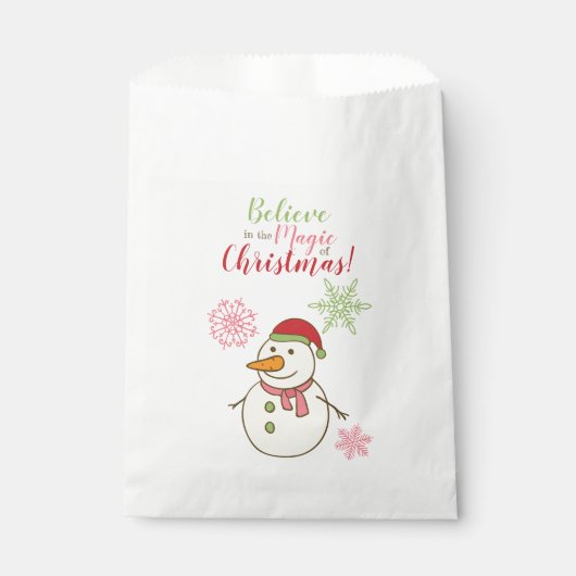 Snowman met kerst bedankzakje (Voorkant)