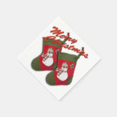 Snowman met kerstcadeautjes over wit servetten (Hoek)