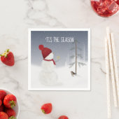 Snowman met kerstster servet (Insitu)