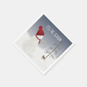 Snowman met kerstster servet (Hoek)