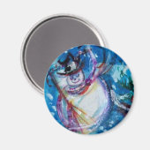 SNOWMAN MET OWL MAGNEET (Voorkant / Achterkant)