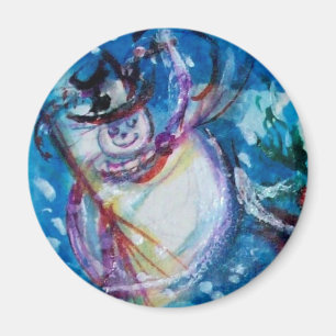 SNOWMAN MET OWL MAGNEET