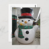 Snowman met pijp briefkaart (Voorkant / Achterkant)