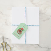 Snowman met prettige kerst cadeaulabel (Met Touw)