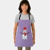 Snowman met Red Bonnet en Scarf Schort (Insitu)