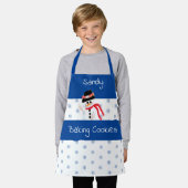 Snowman met Snowflake All-Over Print Schort (Gedragen)
