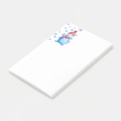 Snowman met Snowflakes Post-it® Notes (Schuin)