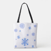 Snowman met Snowflakes Tote Bag (Achterkant)