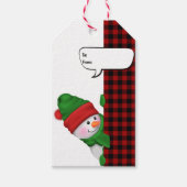 Snowman met Speech Bubble Cadeaulabel (Voorkant)