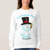 Snowman met zwarte smeltkop trui (Voorkant)