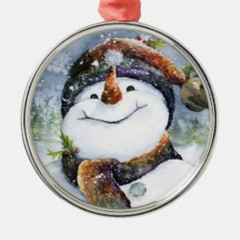 Snowman Metalen Ornament