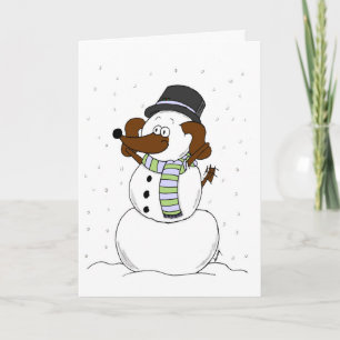 Snowman Midge "Vrolijk Kerstfeest & Nieuwjaar" Kaa Feestdagen Kaart