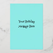 Snowman mignon Joyeux Vacances Pétroles Accents (Verso)