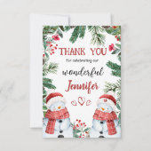 Snowman mignonne Noël 2e anniversaire Carte de rem (Devant)