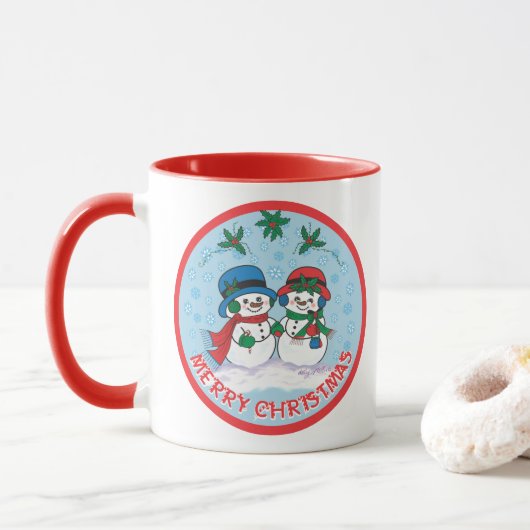 Snowman Mok (Met donut)