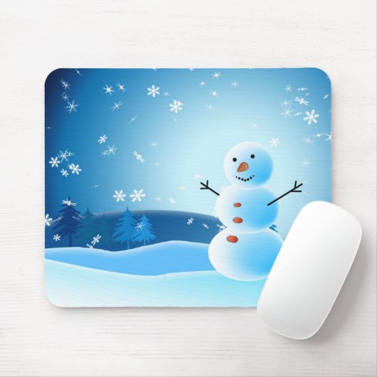 Snowman mousepad muismat (Met muis)