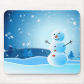 Snowman mousepad muismat (Voorkant)