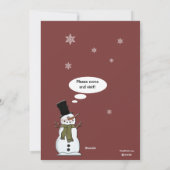 Snowman Moving Announcement Card Feestdagenkaart (Achterkant)