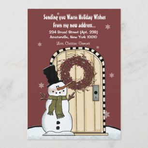 Snowman Moving Faire-part