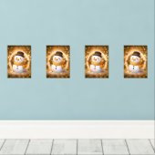 Snowman Muurkunst Sets (Houten vloer)