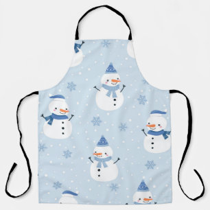 Snowman naadloos patroon, winterachtergrond, winte schort