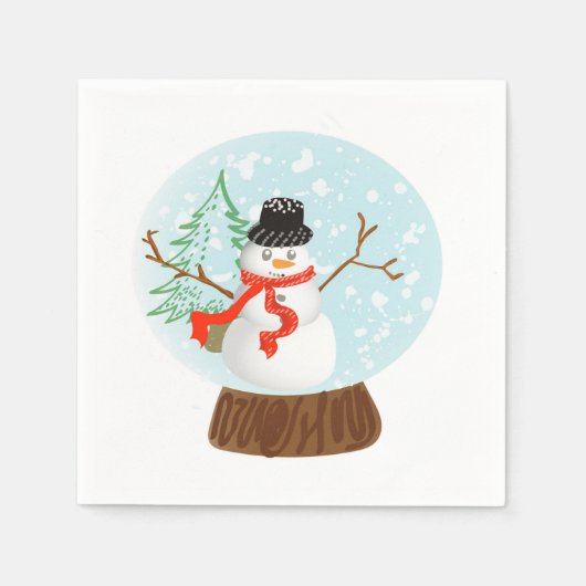 Snowman Napkin Servet (Voorkant)